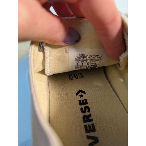 Converse Chuck Taylor AS Lift Low Top Shoe Sneaker Womens Size 8 White 560251C - Picture 10 of 10